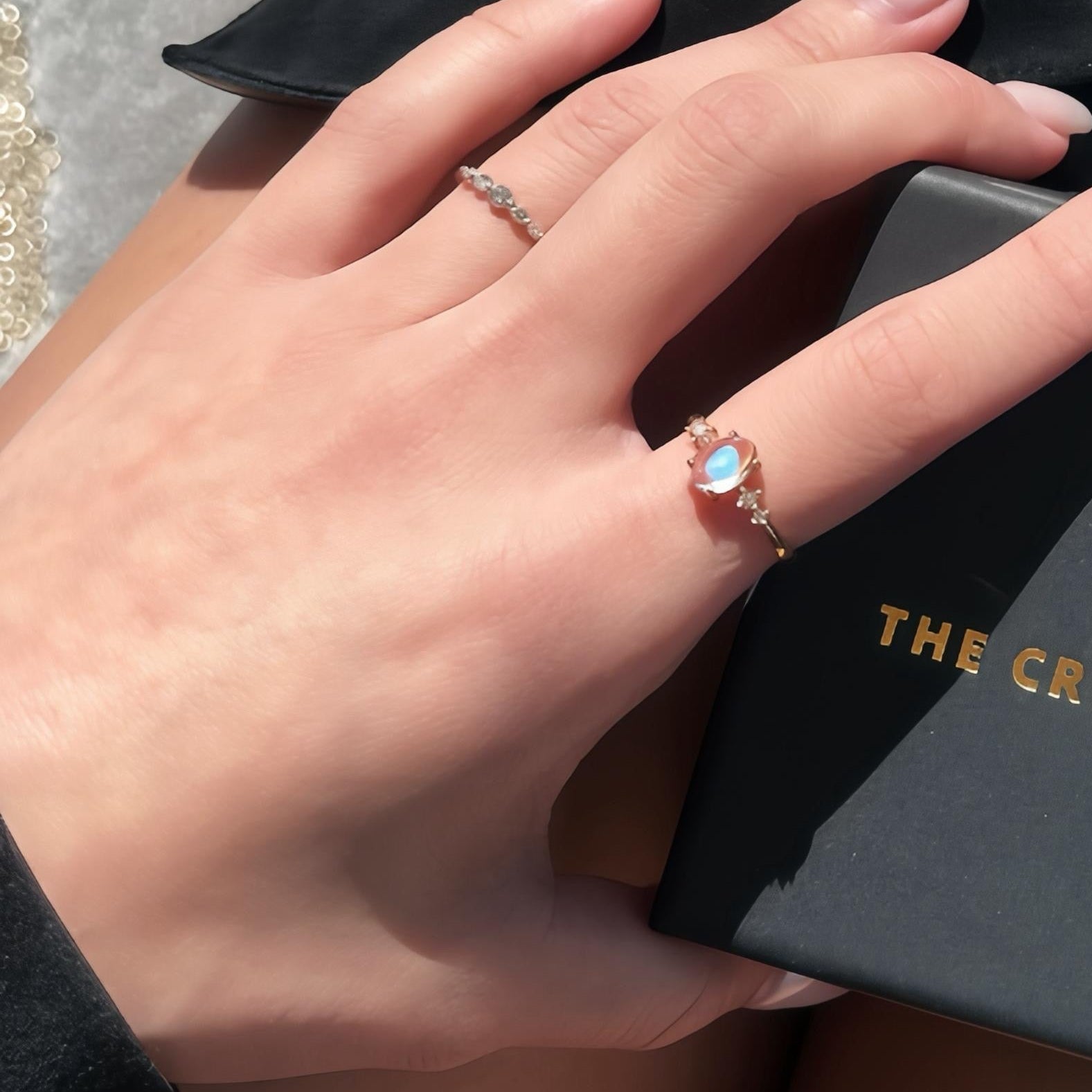 Sugar Moonstone Oval Ring