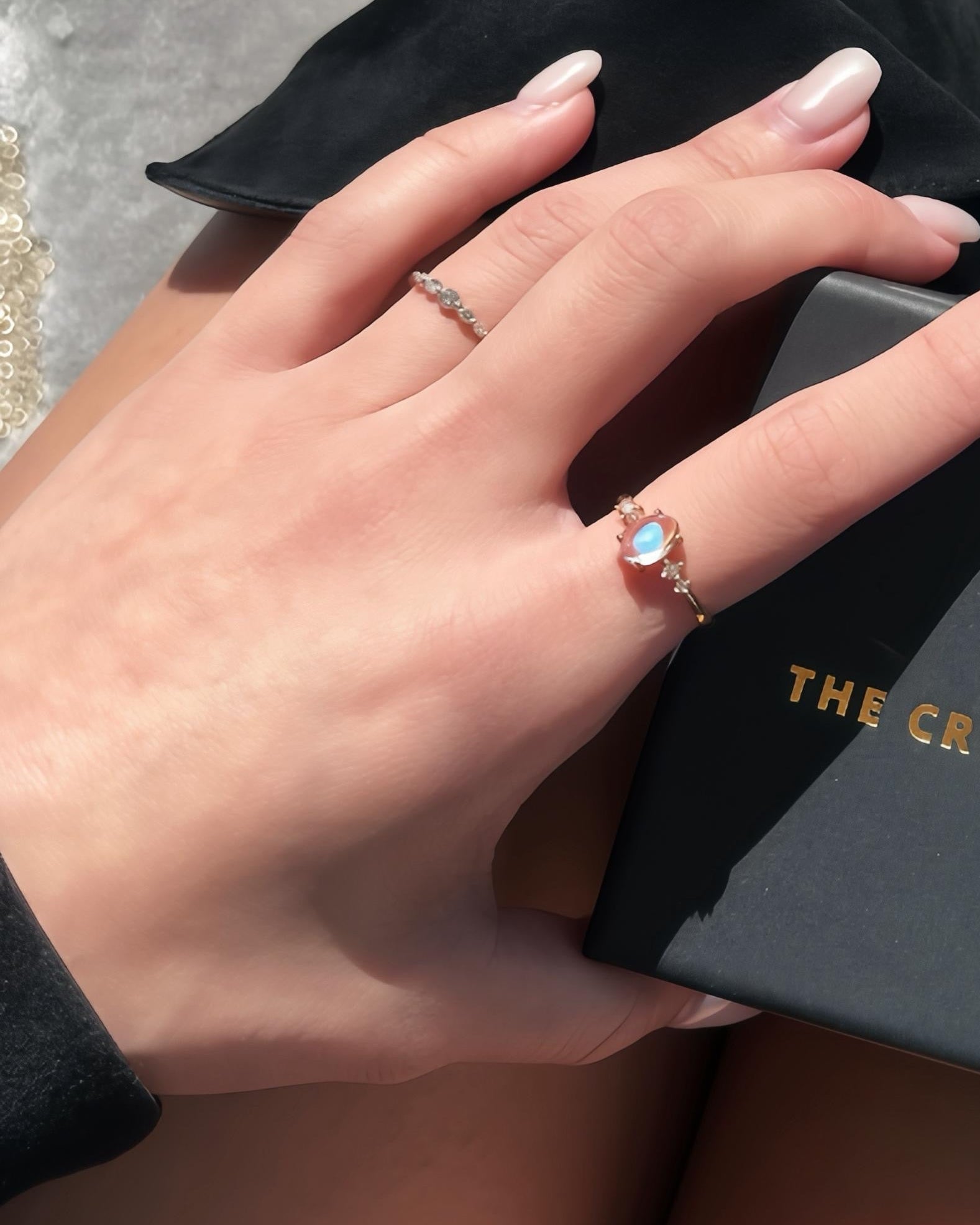 Sugar Moonstone Oval Ring