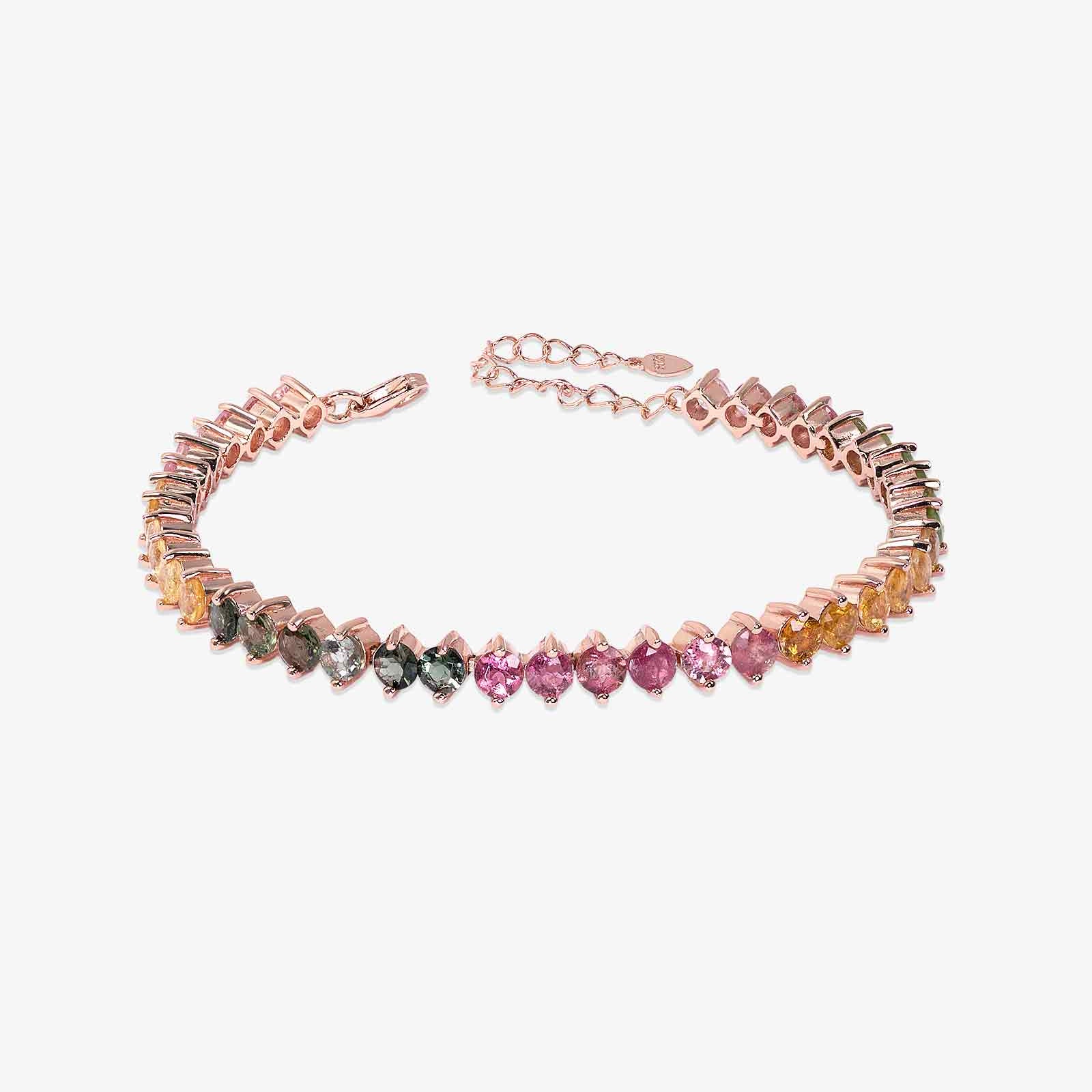 Candy Tourmaline Round Tennis Bracelet