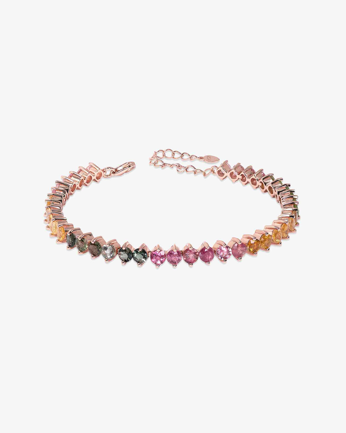 Candy Tourmaline Round Tennis Bracelet
