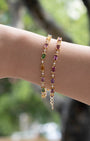 Mini Rhodolite Garnet Station Bracelet