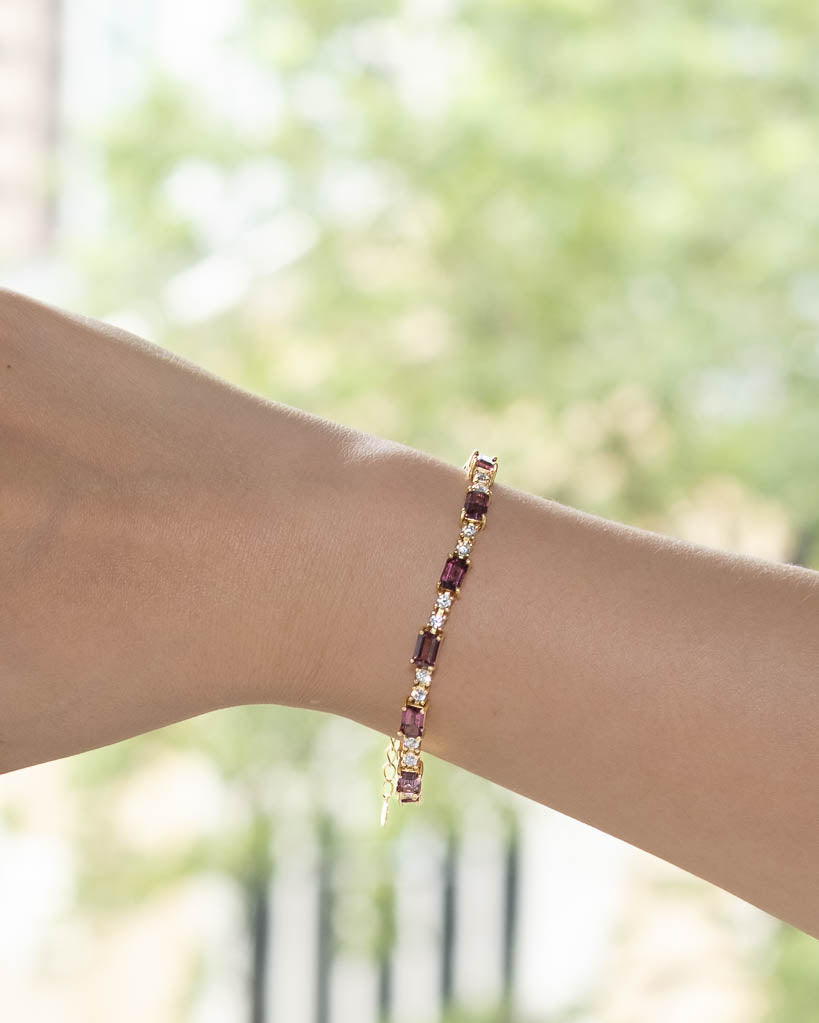 Chapter Rhodolite Garnet Station Bracelet