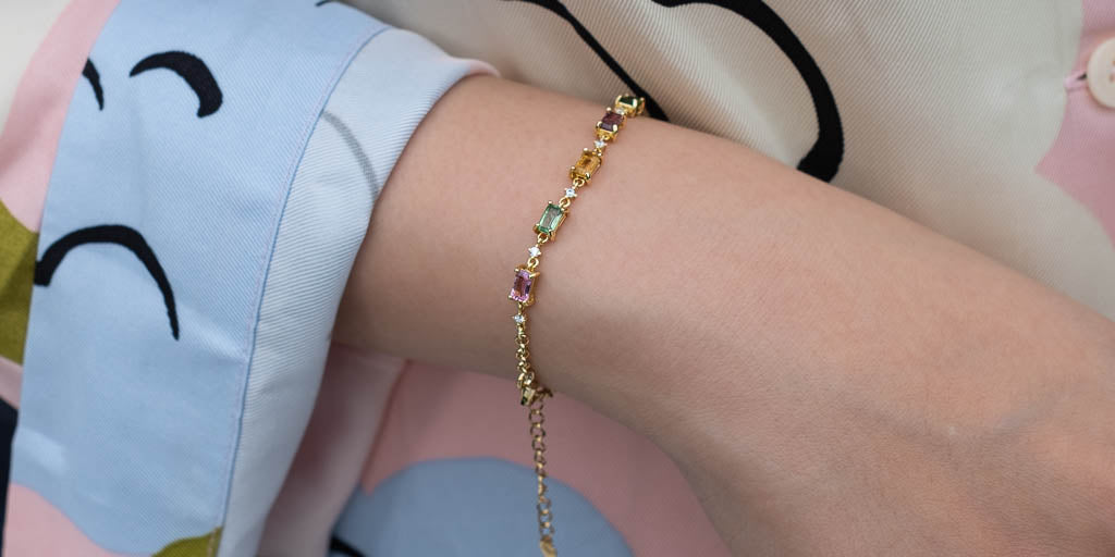 Mini Tourmaline Station Bracelet