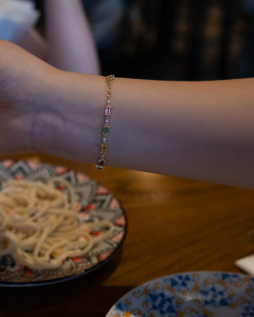 Mini Tourmaline Station Bracelet