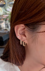 Honeycomb Pink Tourmaline Huggies