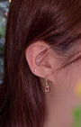 Two-way Pink Tourmaline Hoops