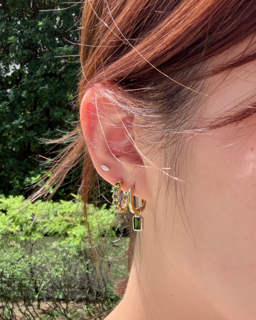 Two-way Chrome Diopside Hoops