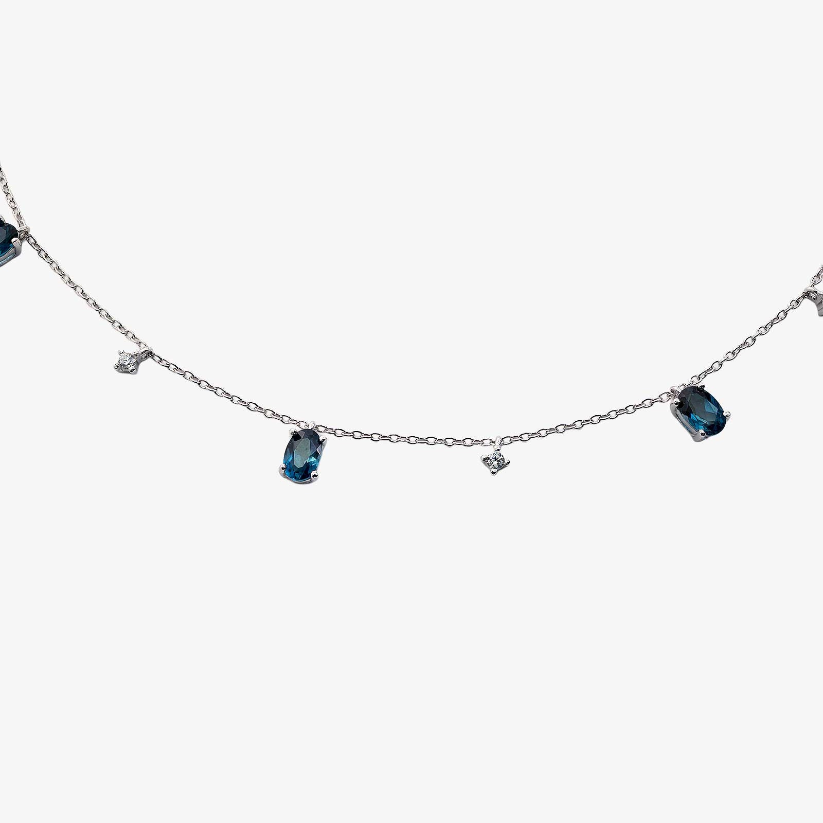 London Blue Topaz Sliding Necklace