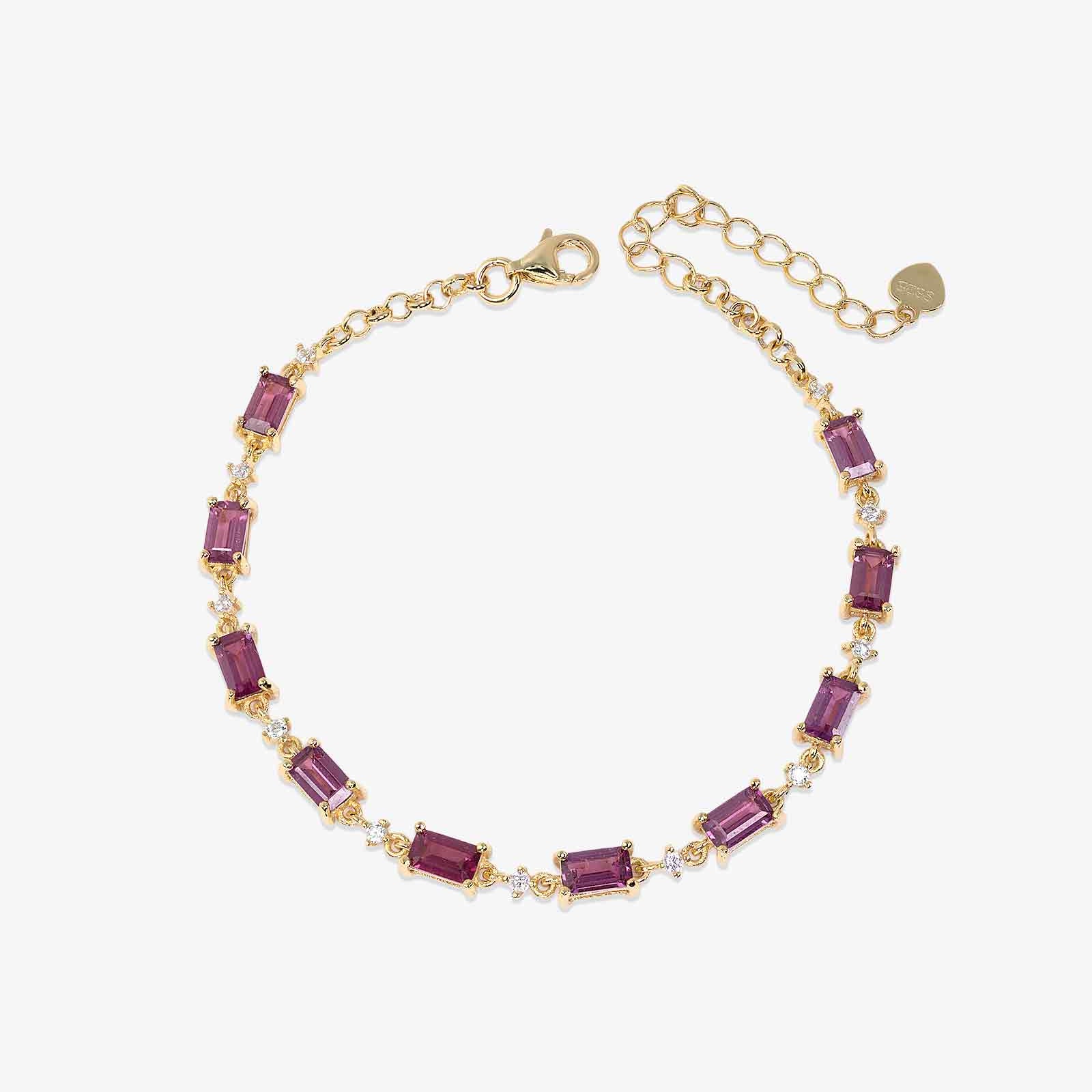 Mini Rhodolite Garnet Tennis Bracelet
