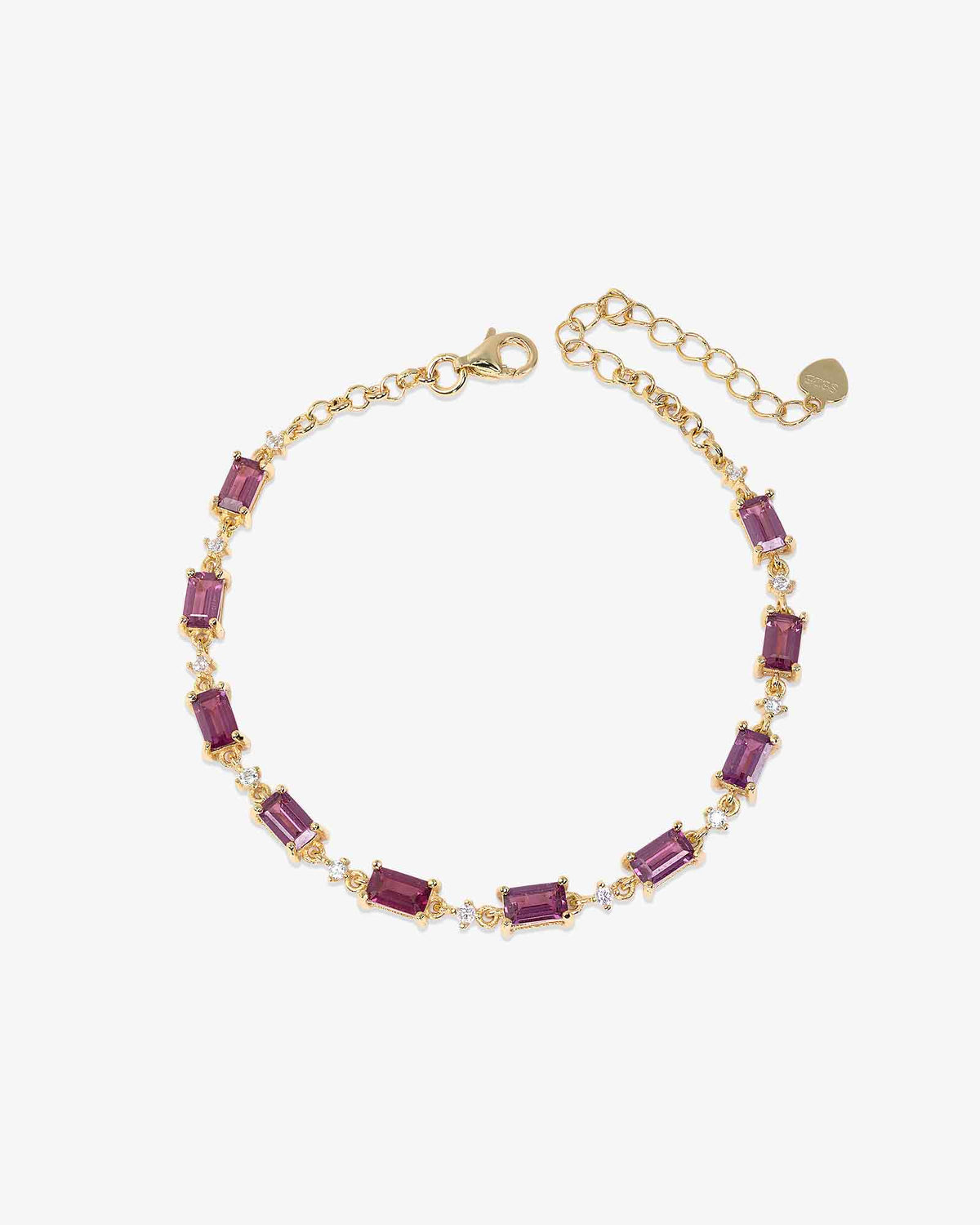 Mini Rhodolite Garnet Tennis Bracelet