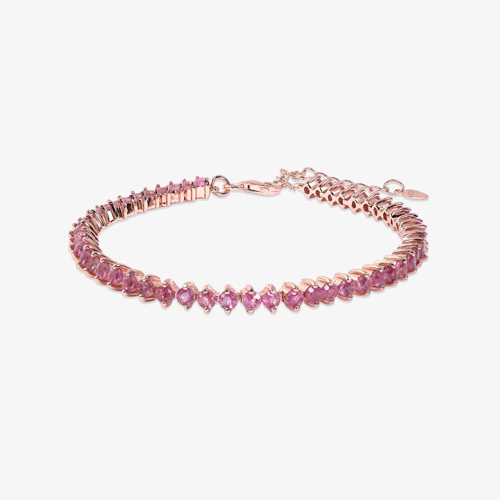 Mini Pink Tourmaline Tennis Bracelet