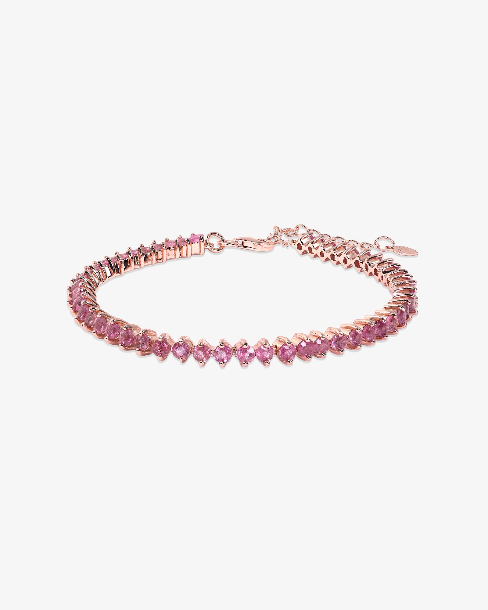Mini Pink Tourmaline Tennis Bracelet