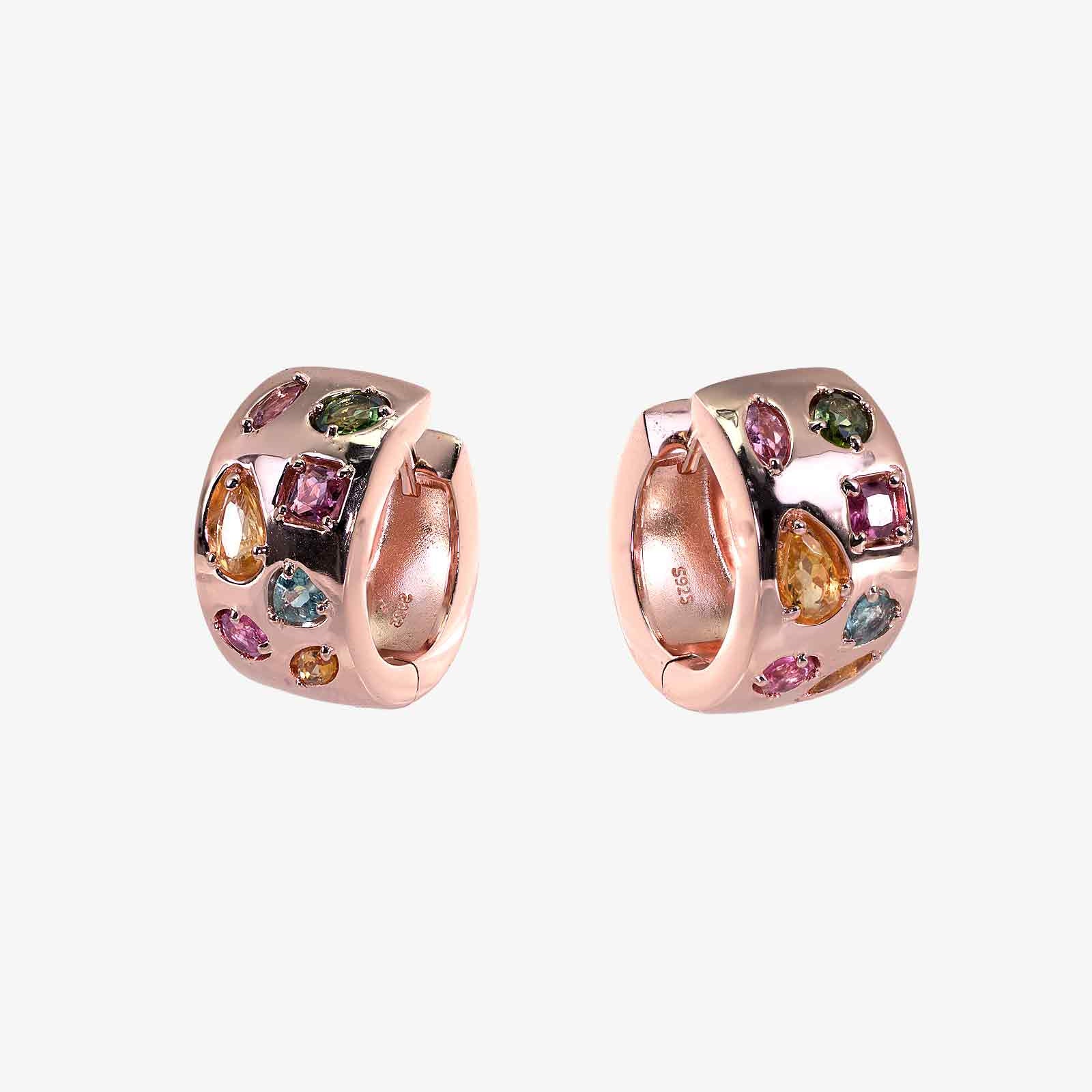 Mosaic Tourmaline Earrings