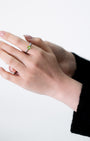 Natural Peridot Silver Ring
