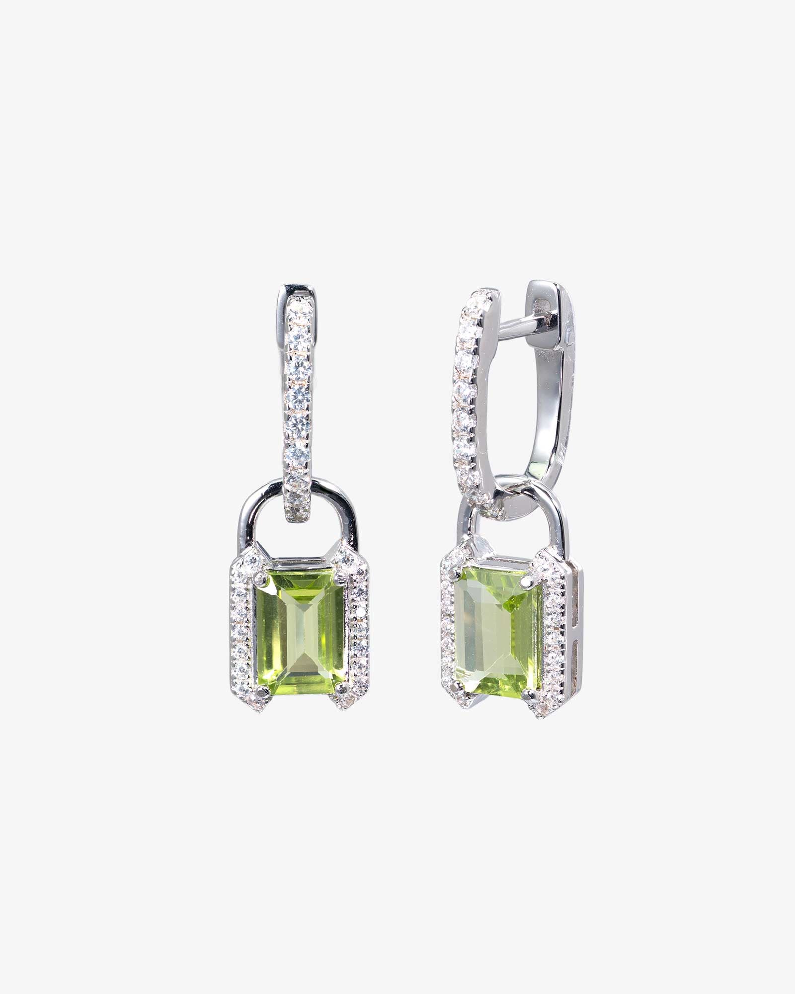 Peridot Lock Earrings