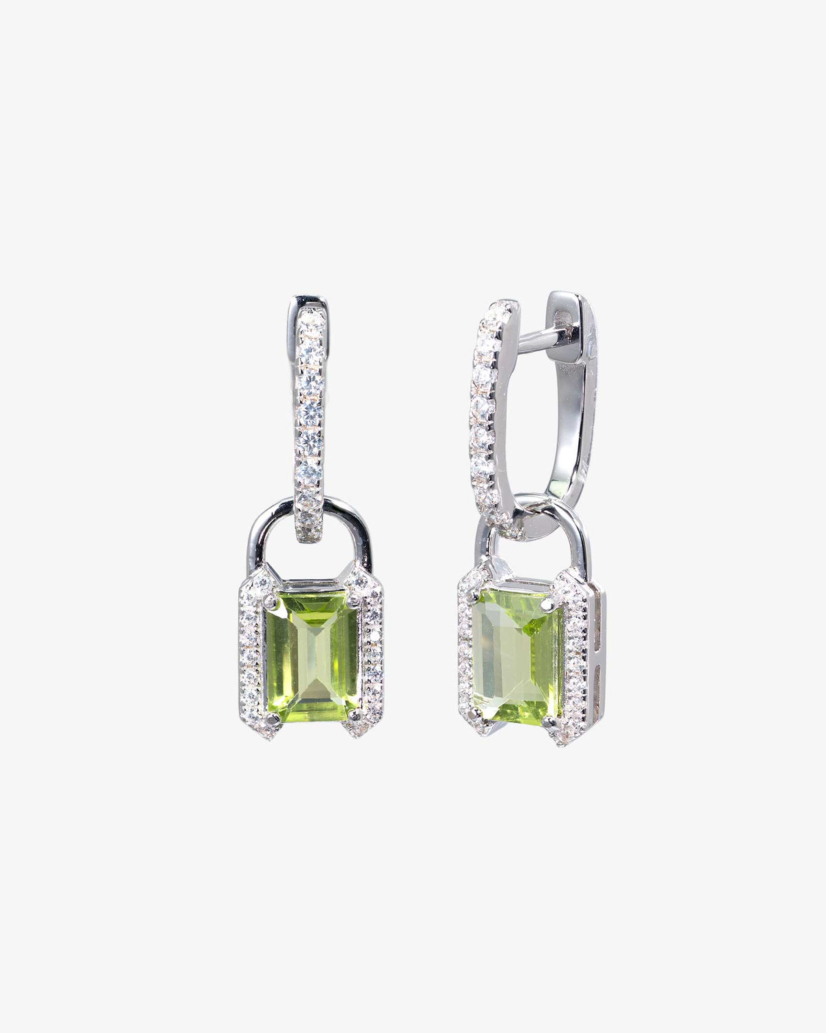 Peridot Lock Earrings