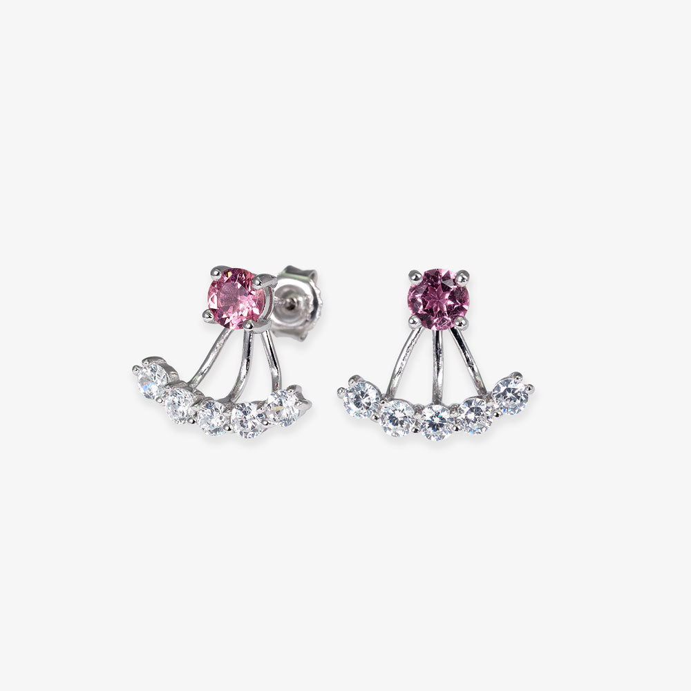 Pink Tourmaline Smile Earrings