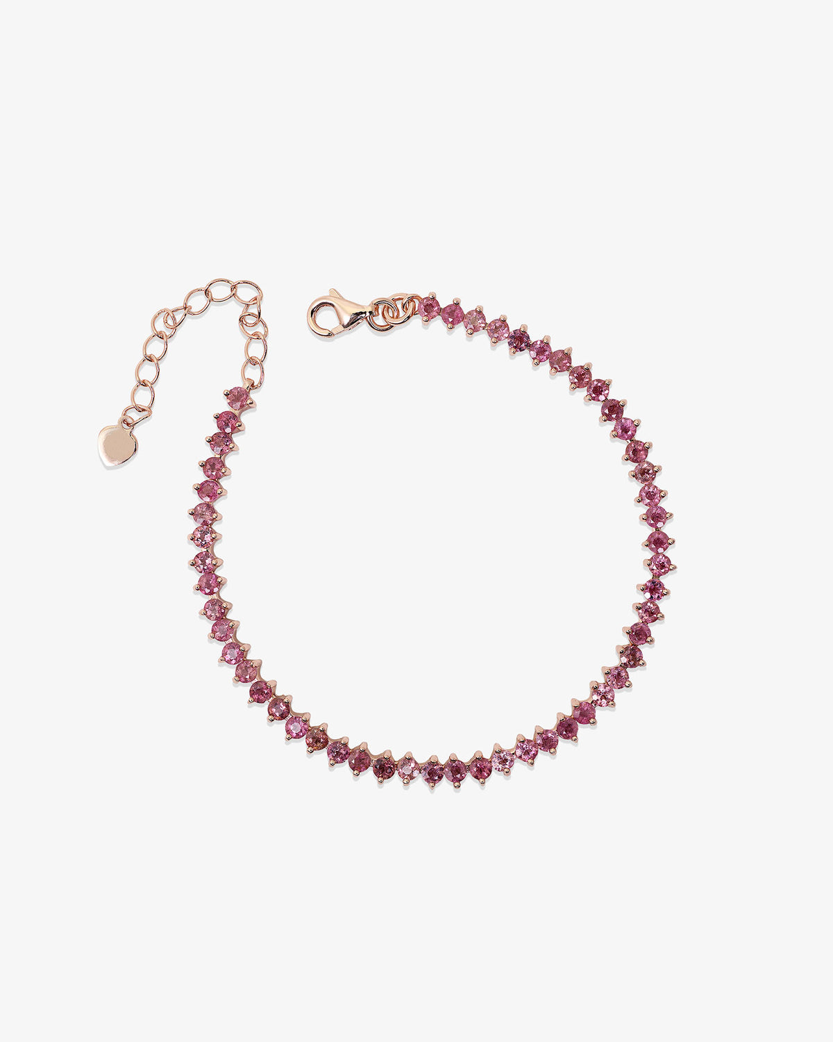 Mini Pink Tourmaline Tennis Bracelet