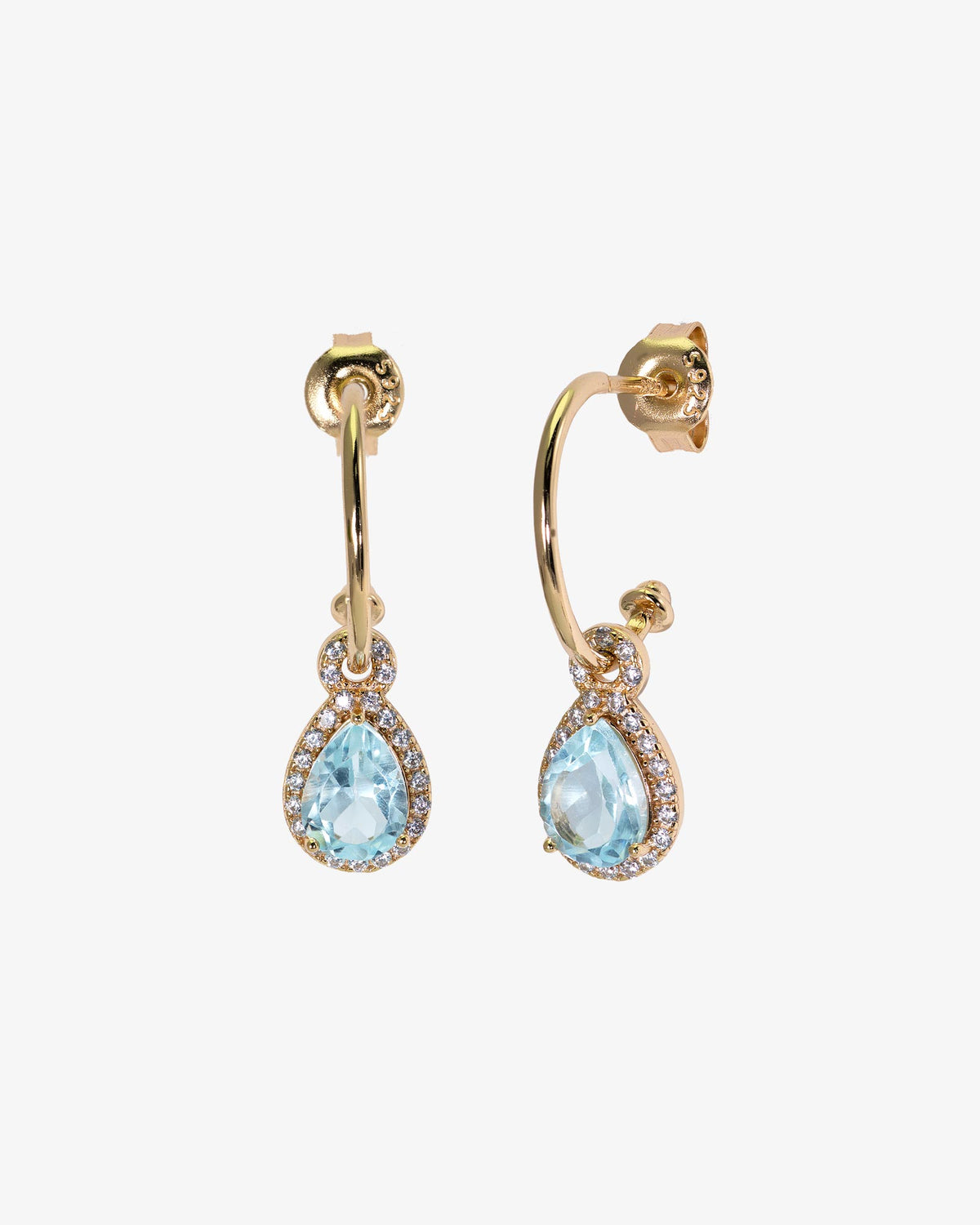 Classic Topaz Hoops Earrings