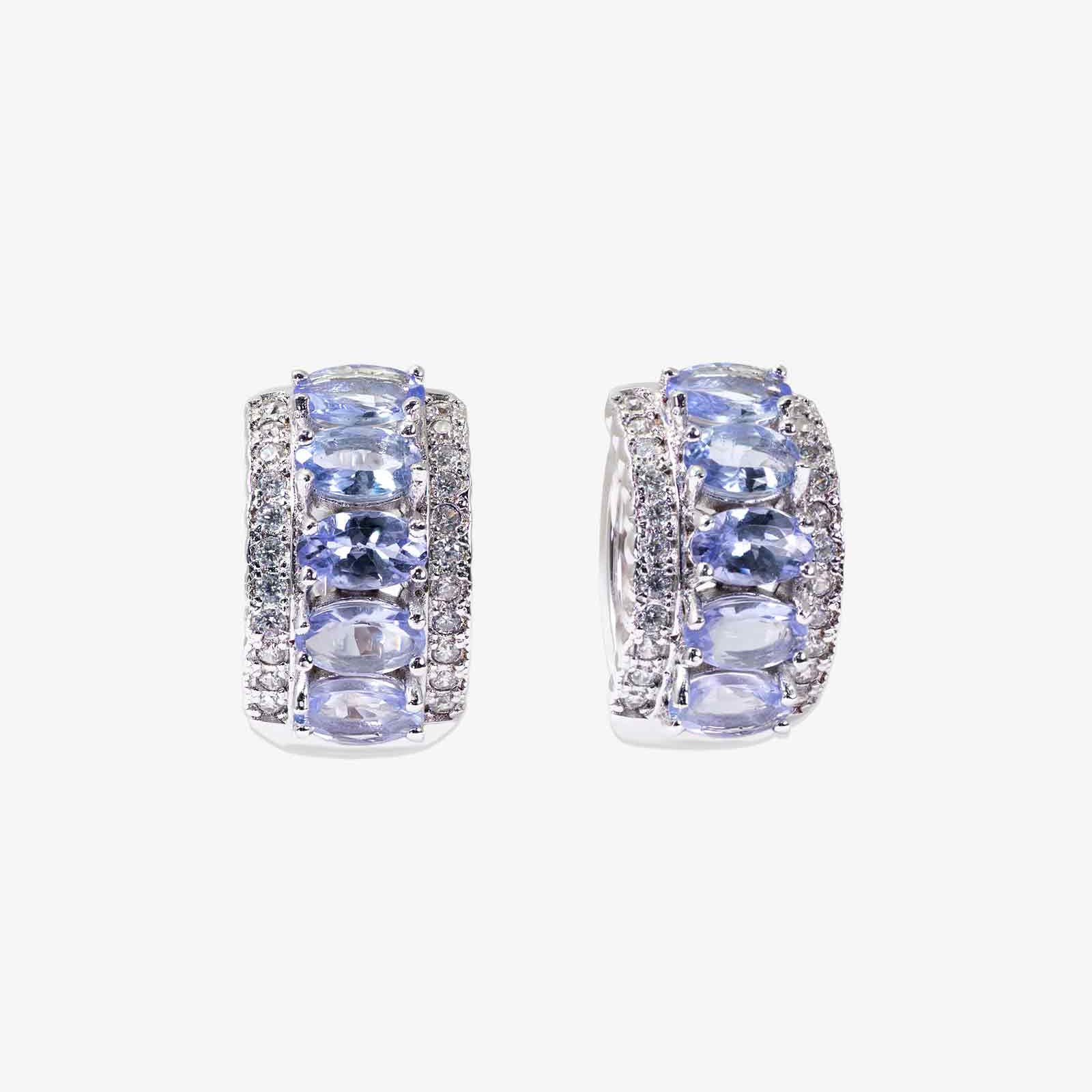 Timeless Tanzanite Huggie Hoops