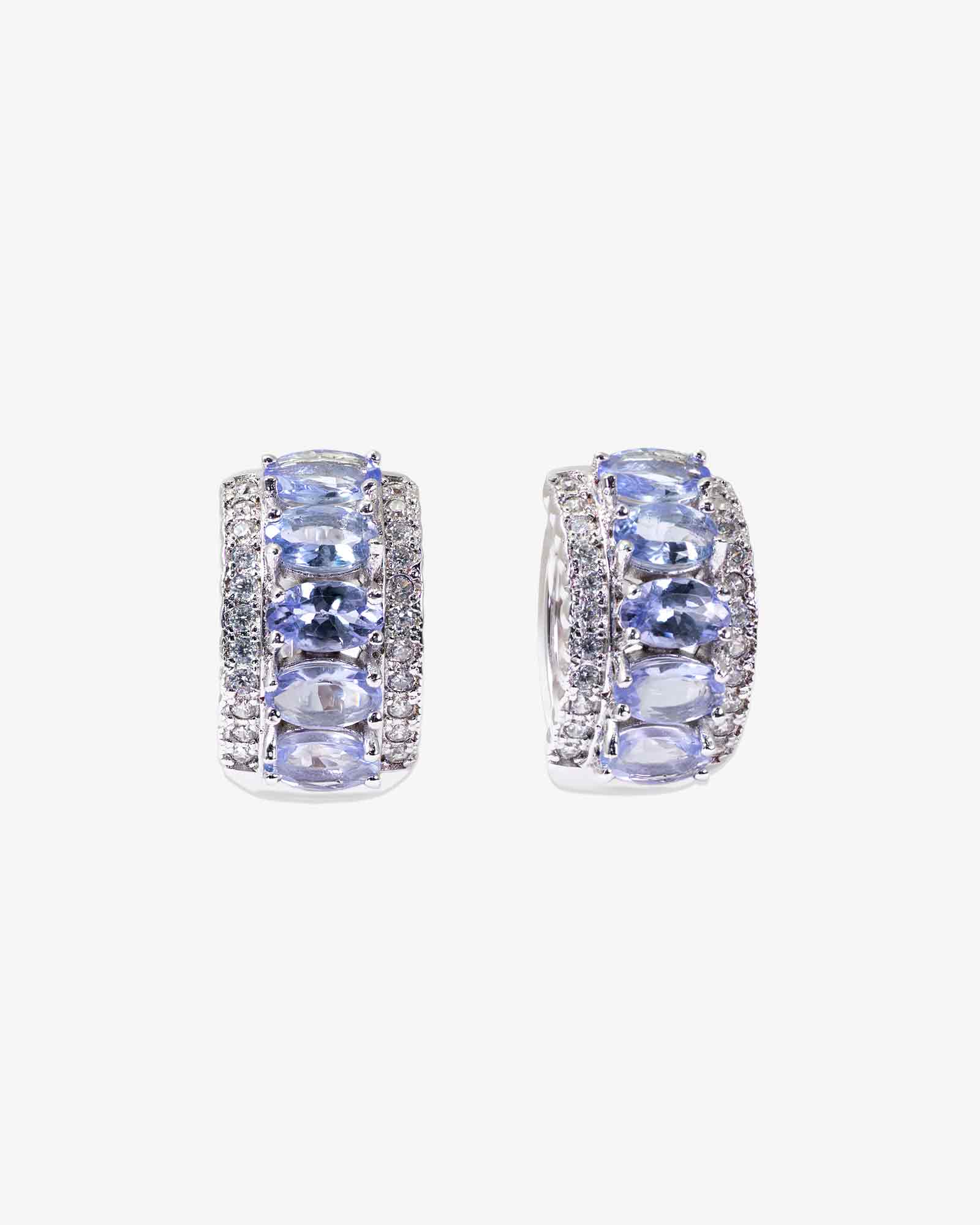 Timeless Tanzanite Huggie Hoops