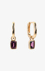 Two-way Rhodolite Garnet Hoops