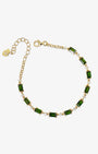 Mini Chrome Diopside Station Bracelet