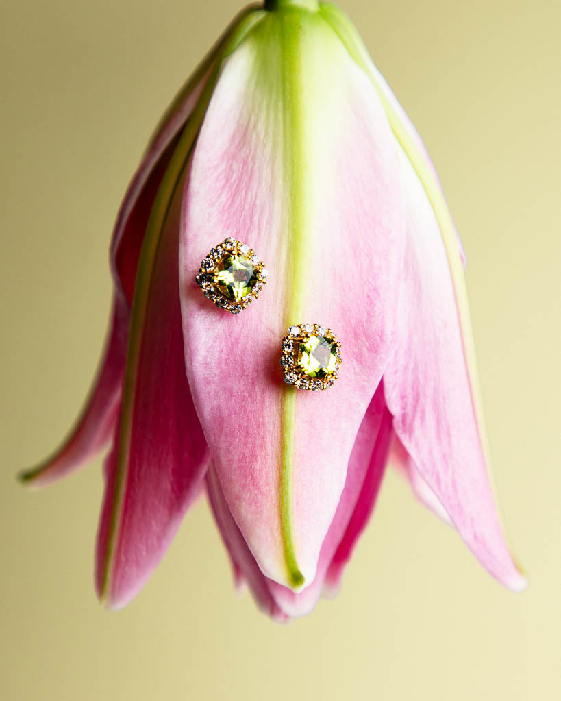 Vintage Peridot Studs Earrings