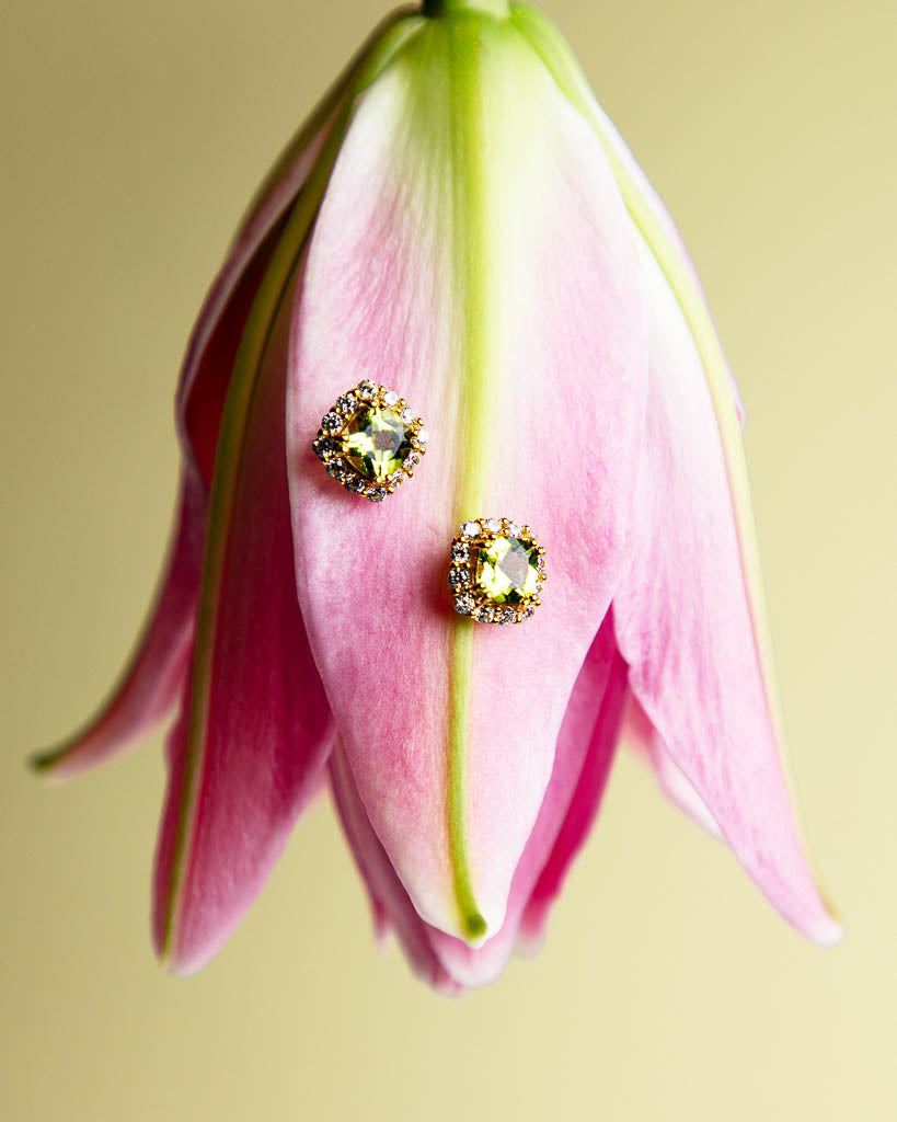 Vintage Peridot Studs Earrings
